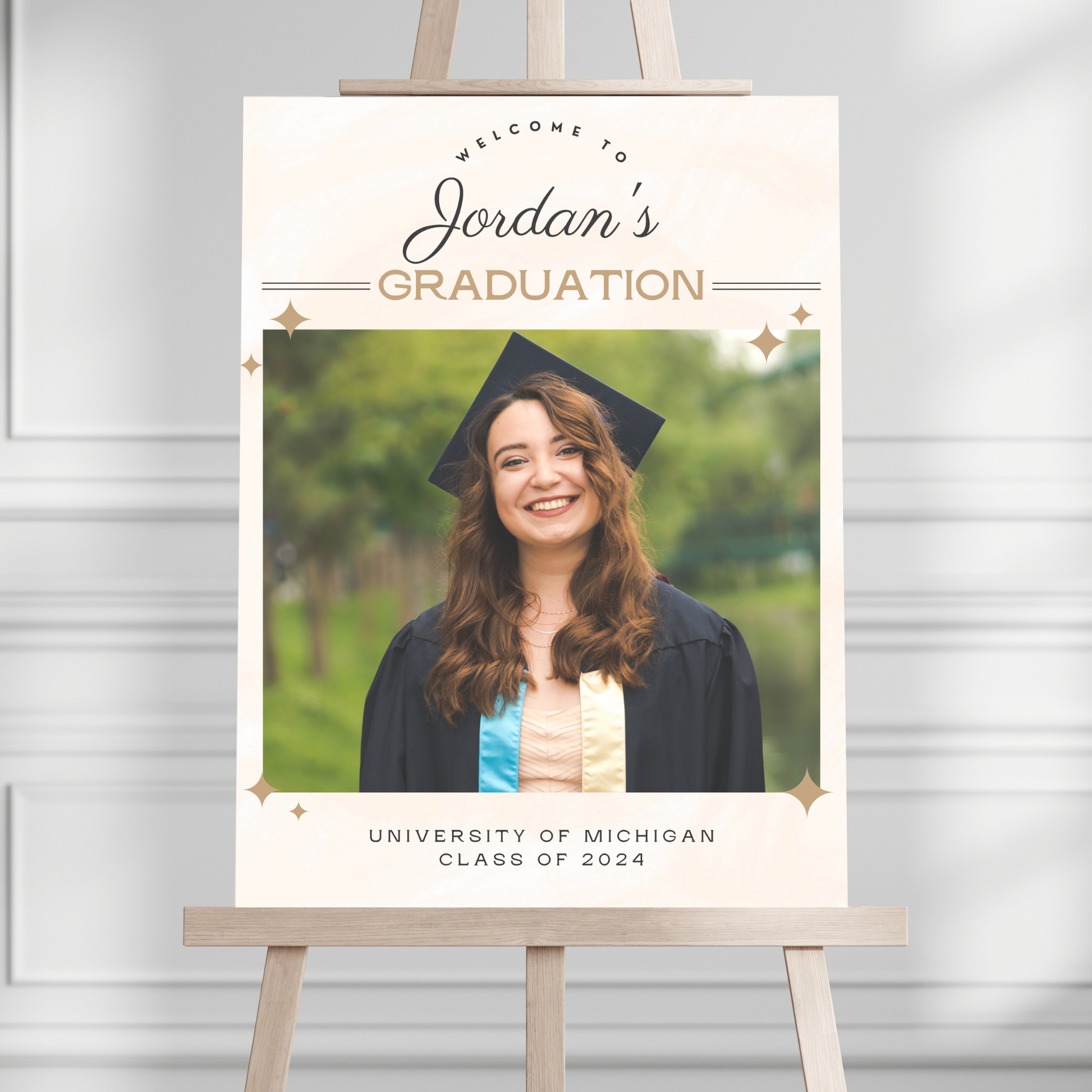 Retro Custom Photo Graduation Party Welcome Sign - Magnolia Dane Co.