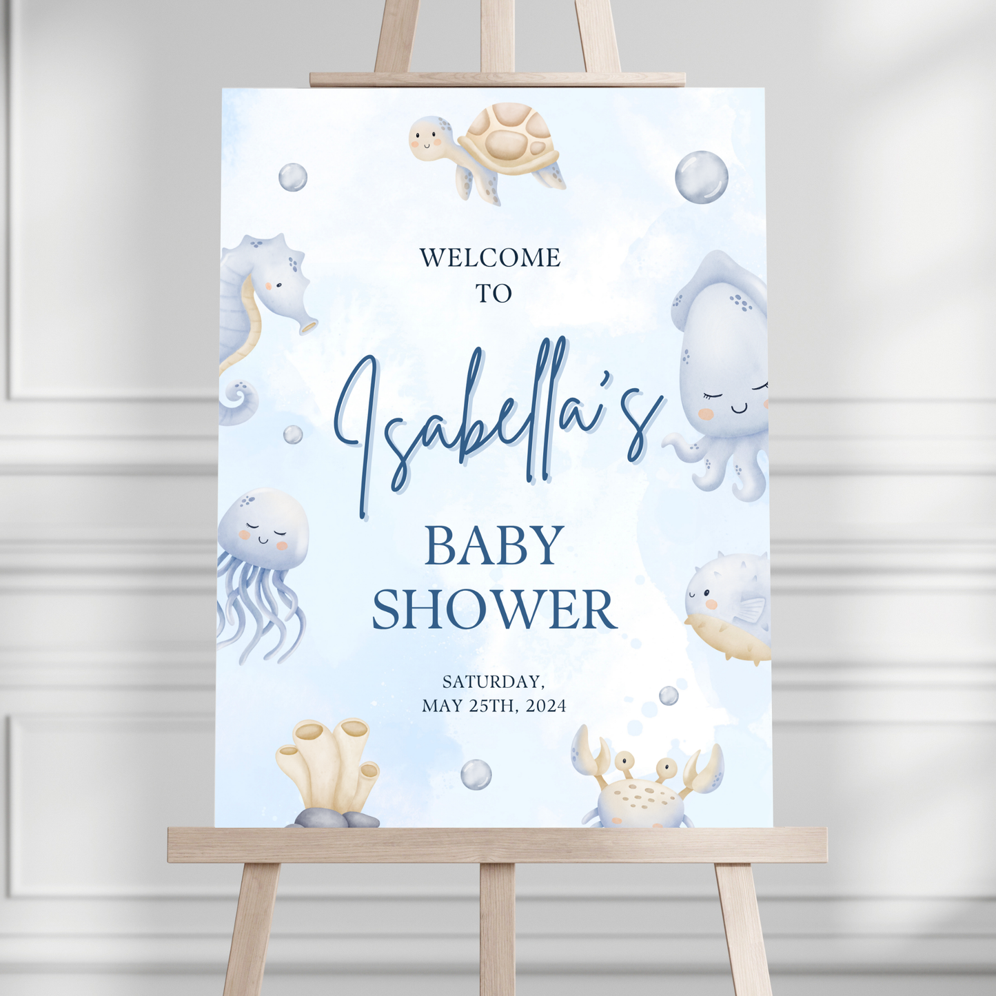 Under the Sea Baby Shower Welcome Sign