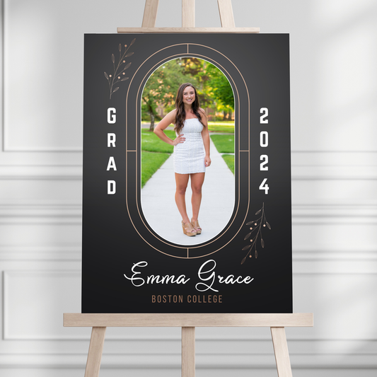 Modern Custom Photo Graduation Party Welcome Sign - Magnolia Dane Co.