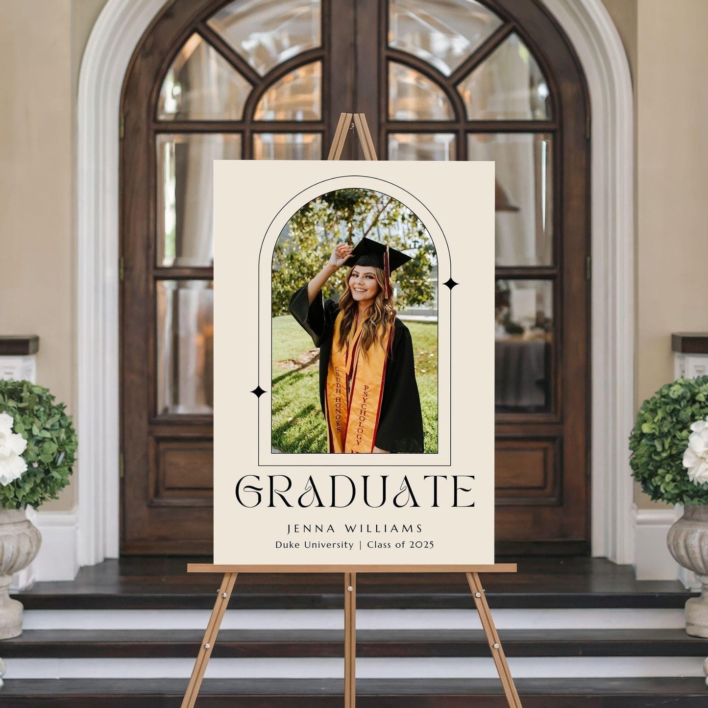 Graduation Welcome Sign, Class of 2025 Graduation Party Welcome Sign, Grad Party Decor, Graduation Yard Sign, Custom Photo Graduation Poster