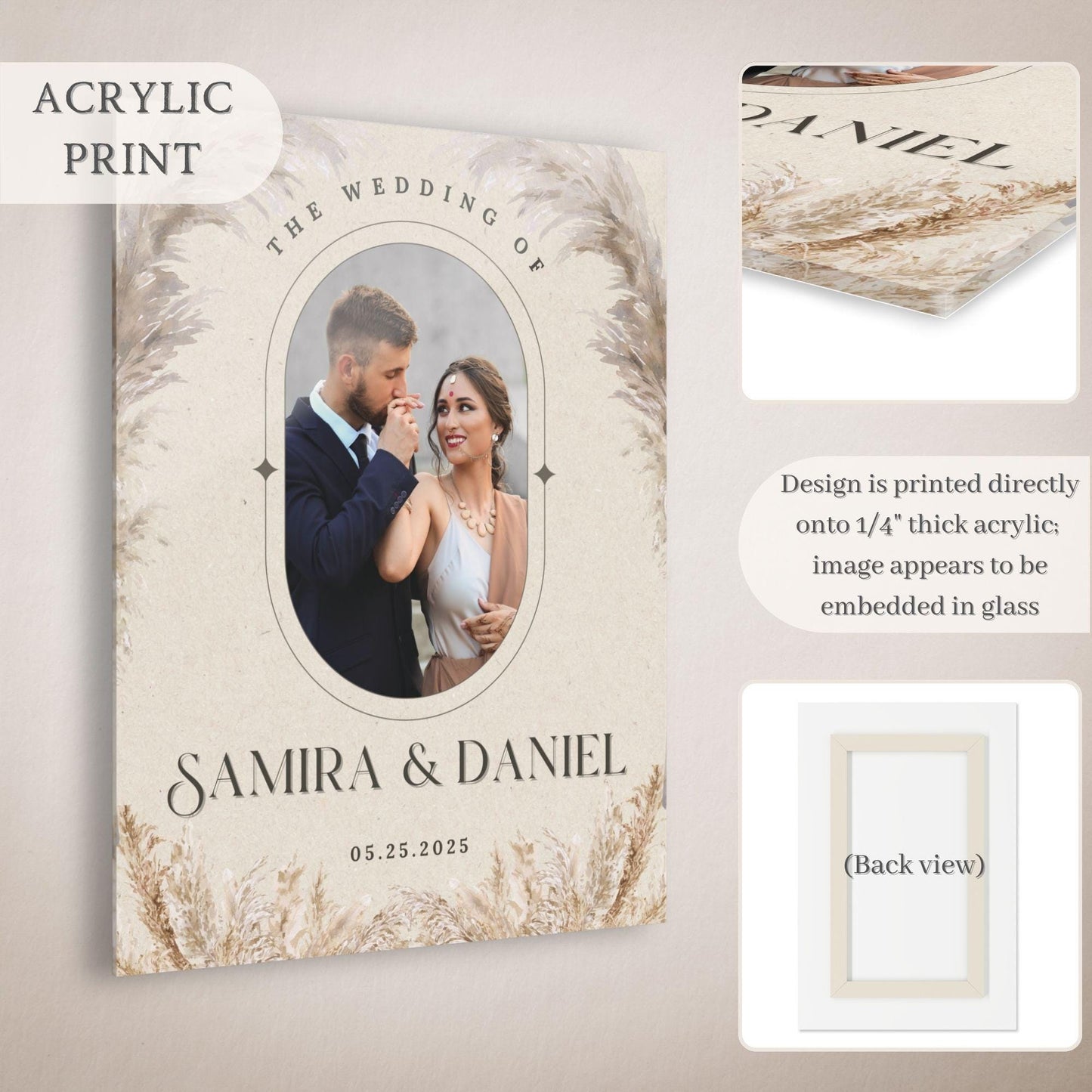 Custom Photo Acrylic Wedding Sign, Reception Entrance Welcome Sign, Personalized Wedding Decor, Wedding Poster, Foam Board Easel Signage