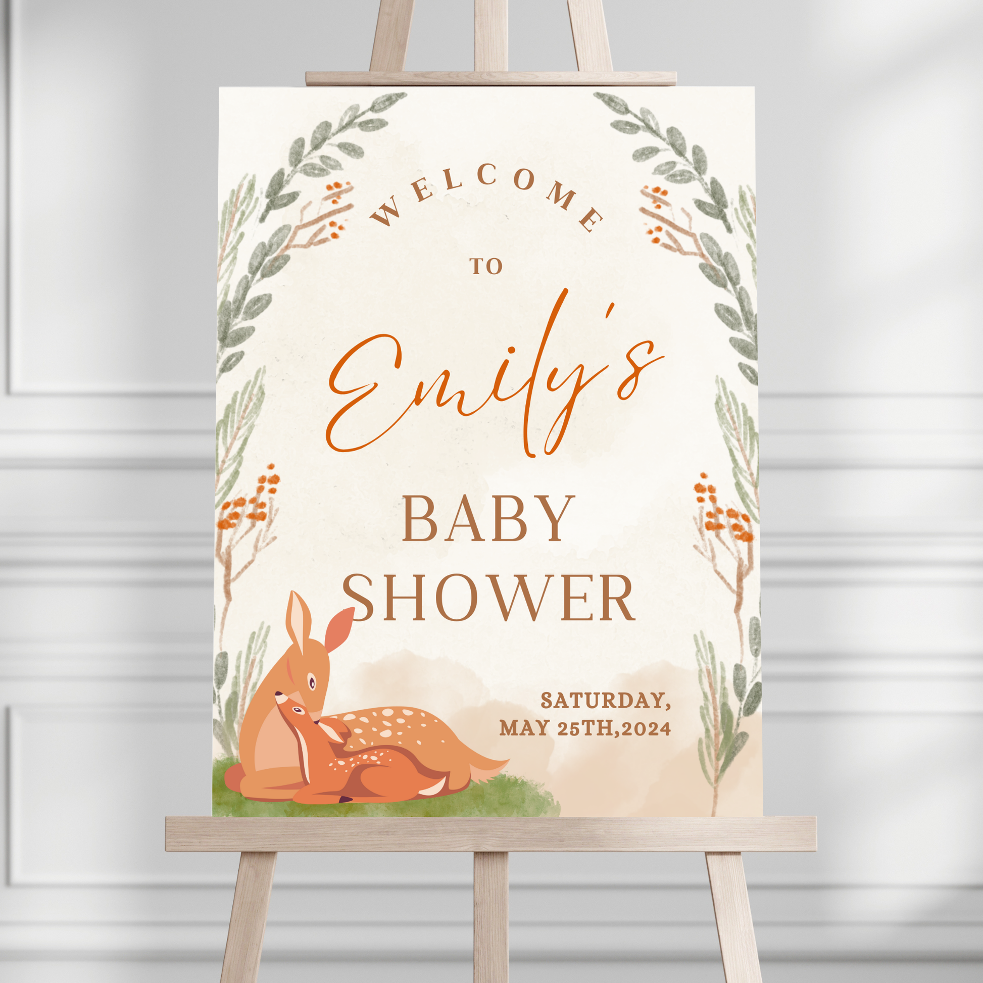 Oh Deer Baby Shower Welcome Sign - Magnolia Dane Co.