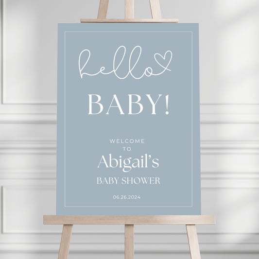 "Hello Baby!" Baby Shower Welcome Sign - Magnolia Dane Co.