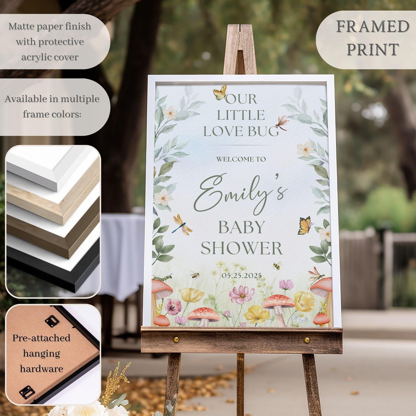 "Our Little Love Bug" Baby Shower Welcome Sign