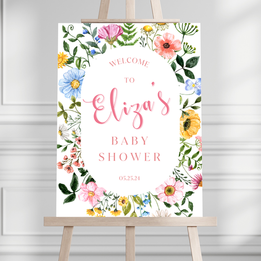 "Baby in Bloom" Baby Shower Welcome Sign - Magnolia Dane Co.