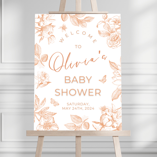 Boho Neutral Baby Shower Welcome Sign - Magnolia Dane Co.