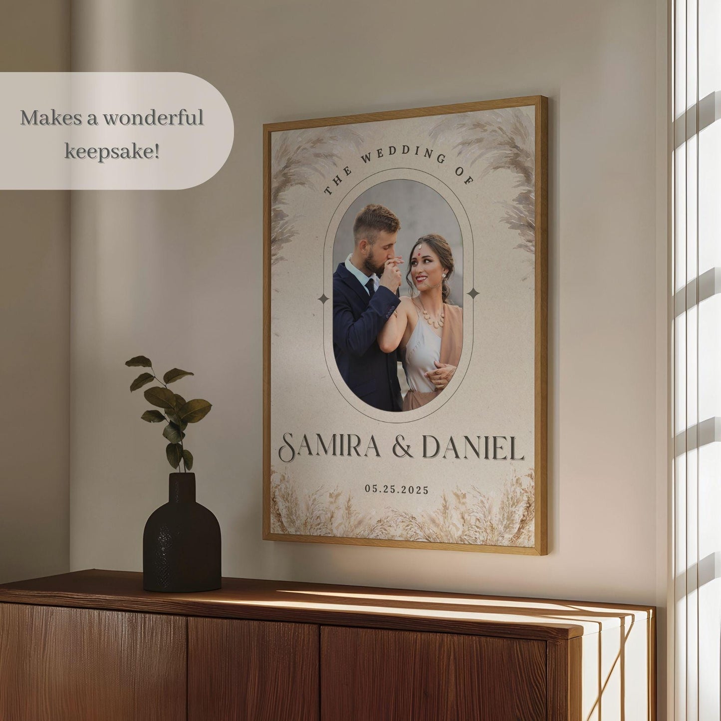 Custom Photo Acrylic Wedding Sign, Reception Entrance Welcome Sign, Personalized Wedding Decor, Wedding Poster, Foam Board Easel Signage