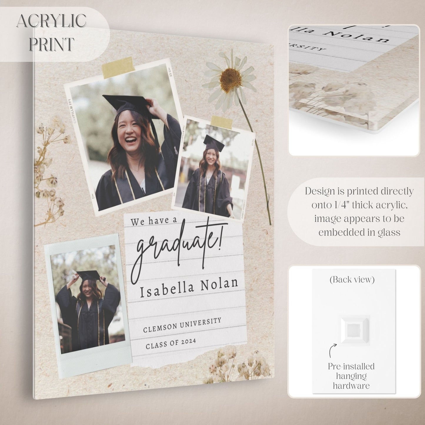 "We Have a Graduate" Photo Collage Graduation Party Welcome Sign - Magnolia Dane Co.