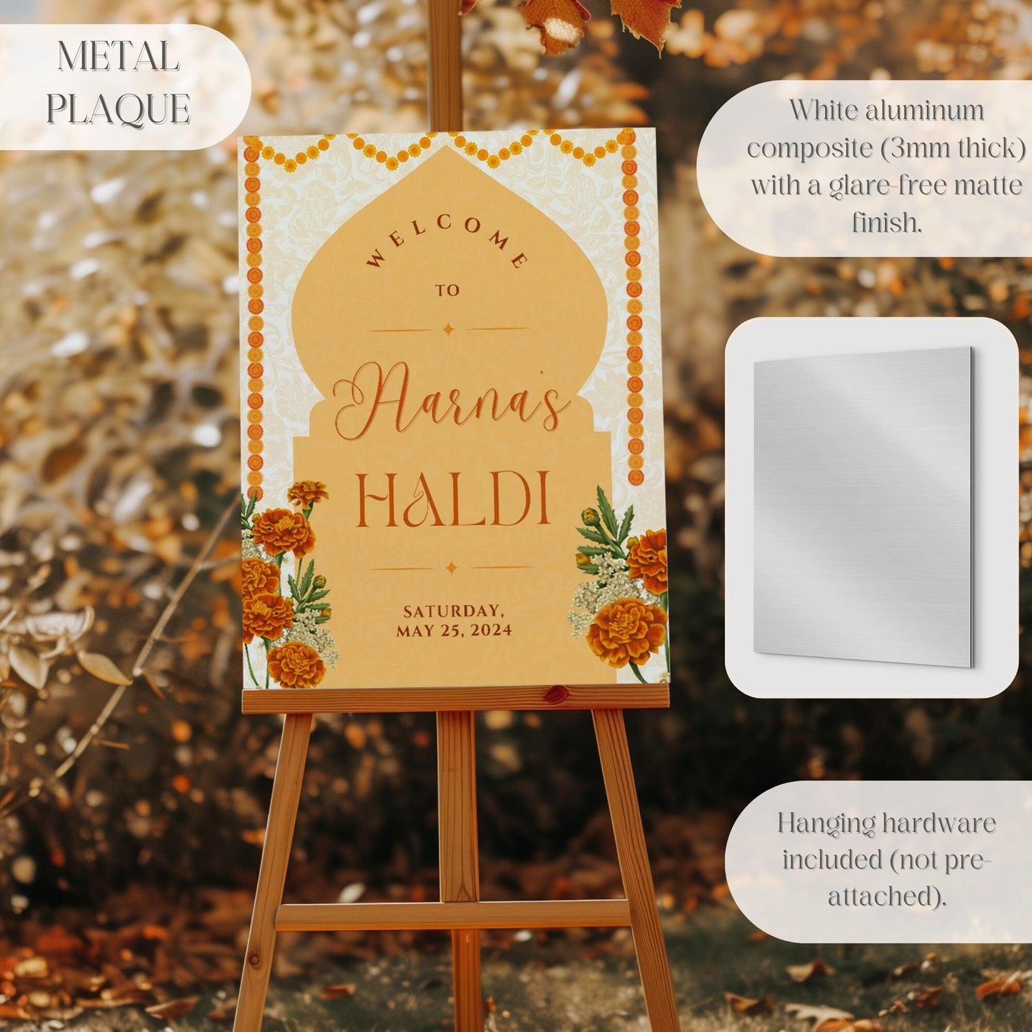 Indian Wedding Sign, Mehndi Decor, Sangeet Welcome Sign, Haldi Welcome Sign, Punjabi Personalized Acrylic Welcome Sign, Custom Indian Decor - Magnolia Dane Co.