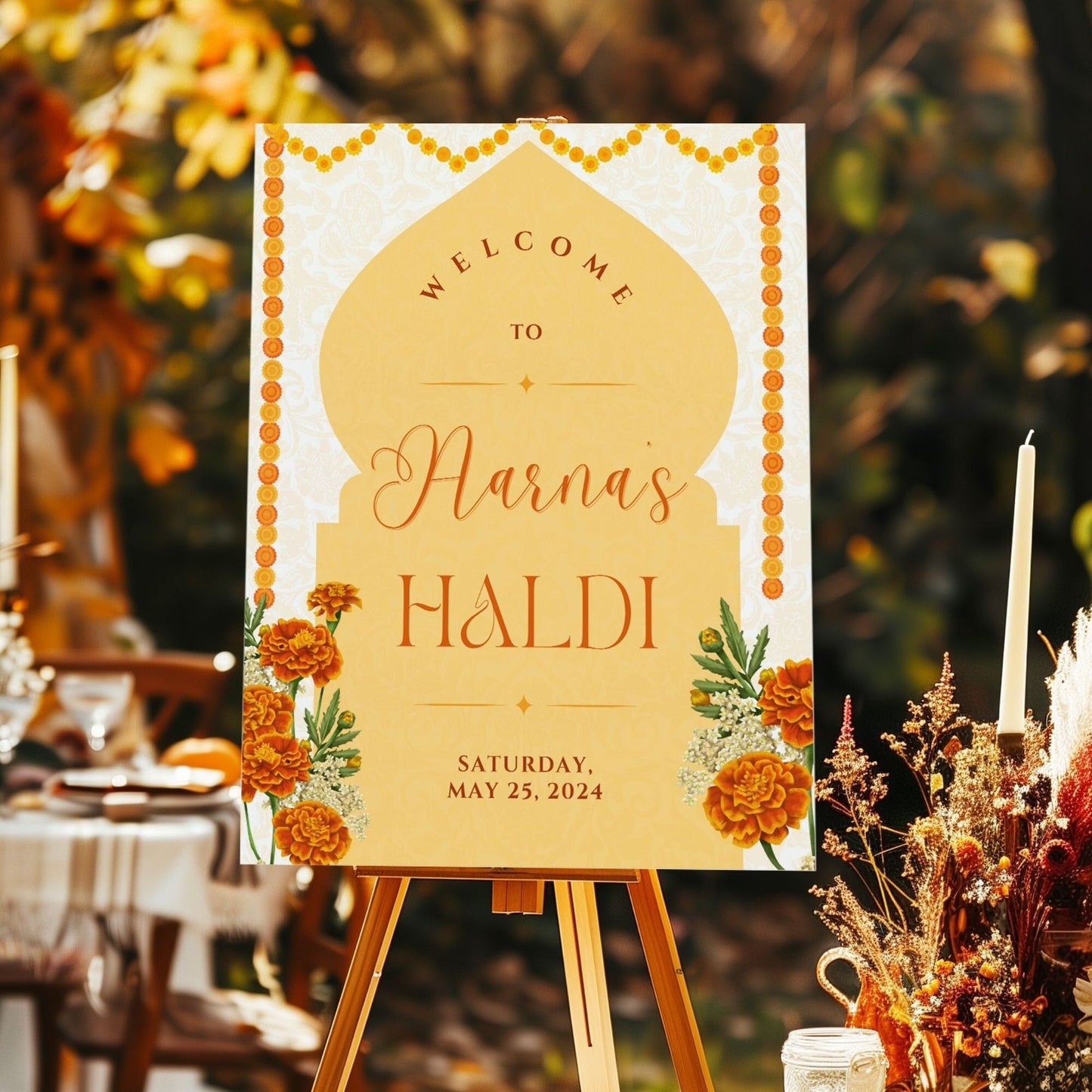 Indian Wedding Sign, Mehndi Decor, Sangeet Welcome Sign, Haldi Welcome Sign, Punjabi Personalized Acrylic Welcome Sign, Custom Indian Decor - Magnolia Dane Co.