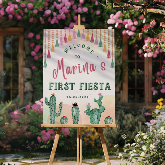 "First Fiesta" First Birthday Welcome Sign - Magnolia Dane Co.