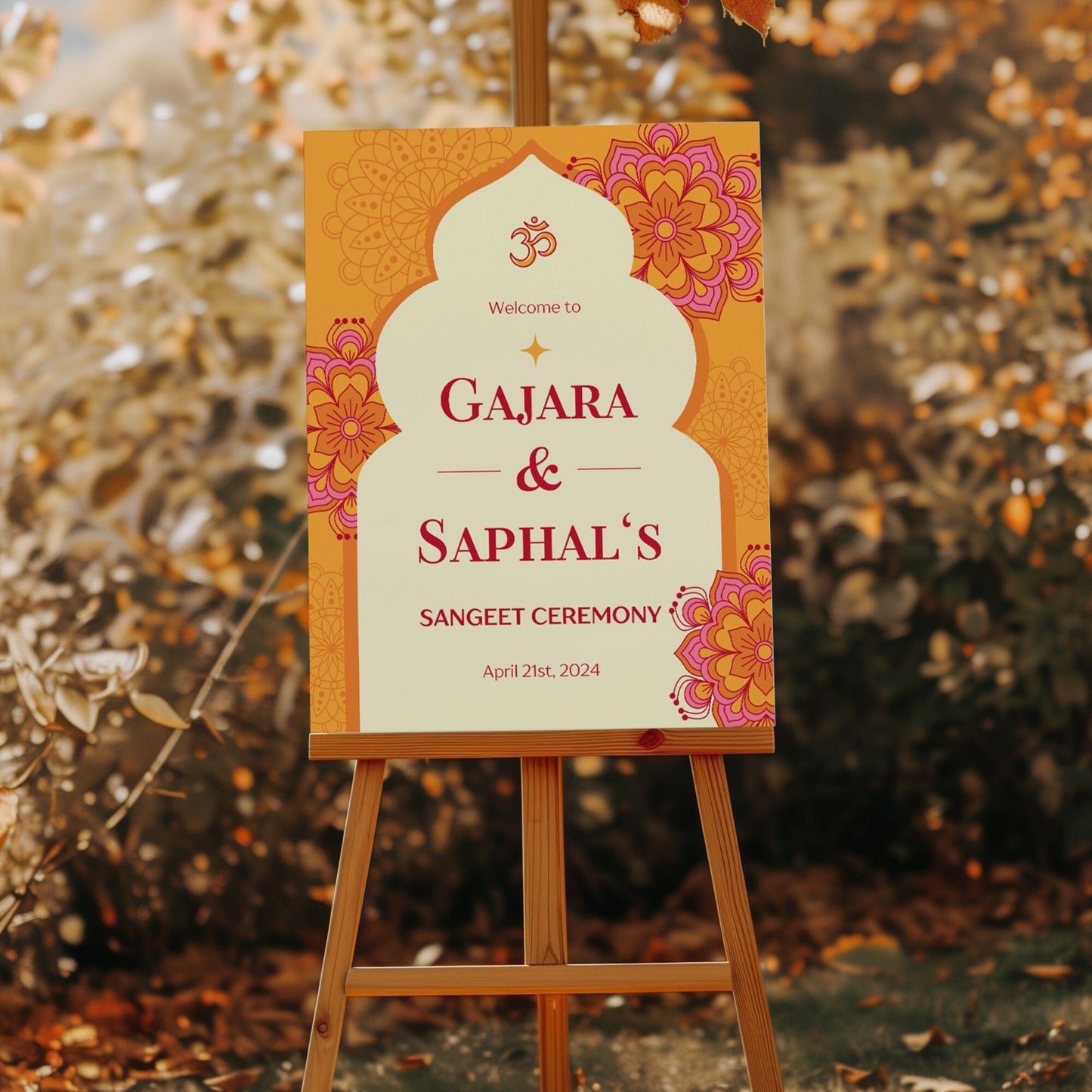 Indian Wedding Sign, Mehndi Decor, Sangeet Welcome Sign, Haldi Welcome Sign, Punjabi Personalized Acrylic Welcome Sign, Custom Indian Decor - Magnolia Dane Co.