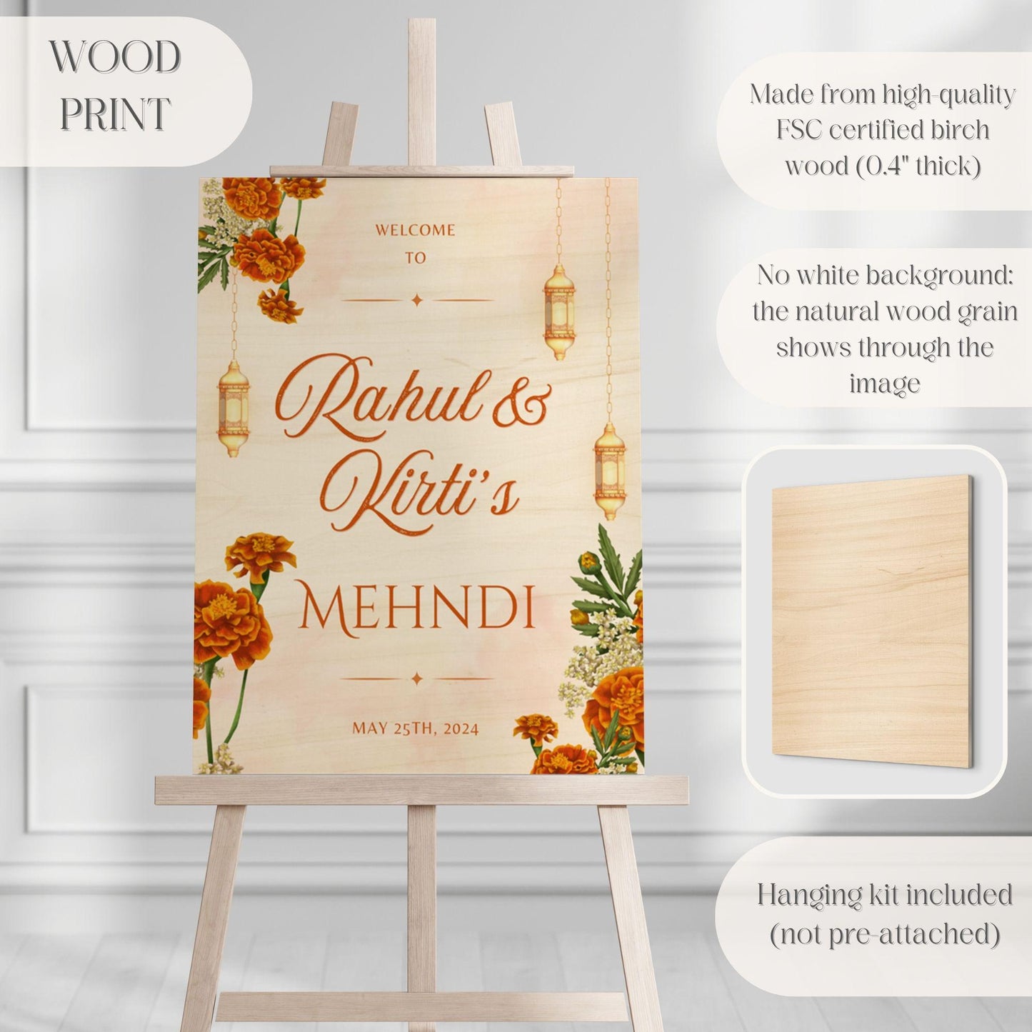 Indian Wedding Sign, Mehndi Decor, Sangeet Welcome Sign, Haldi Welcome Sign, Punjabi Personalized Acrylic Welcome Sign, Custom Indian Decor - Magnolia Dane Co.