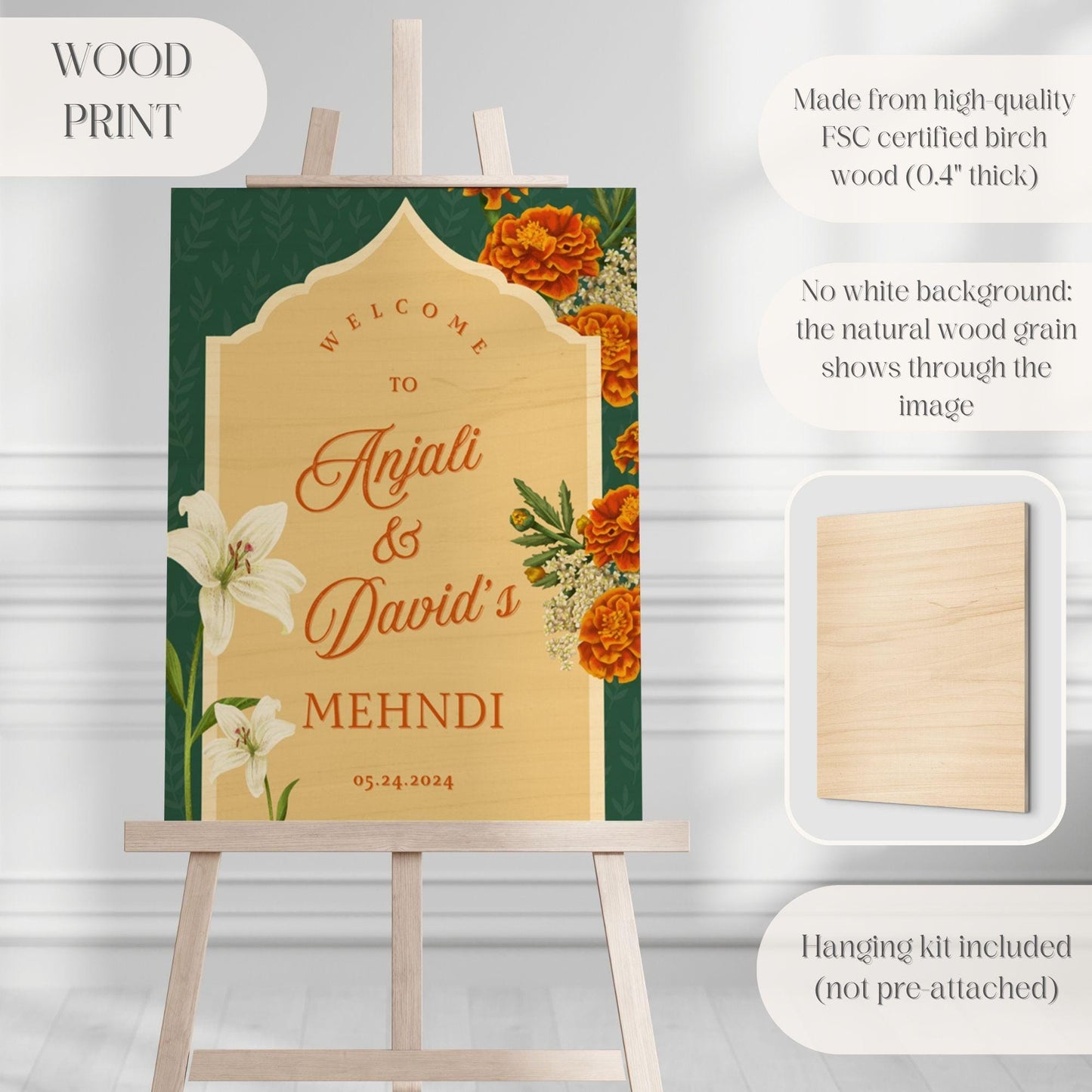 Indian Wedding Sign, Mehndi Decor, Sangeet Welcome Sign, Haldi Welcome Sign, Punjabi Personalized Acrylic Welcome Sign, Custom Indian Decor - Magnolia Dane Co.