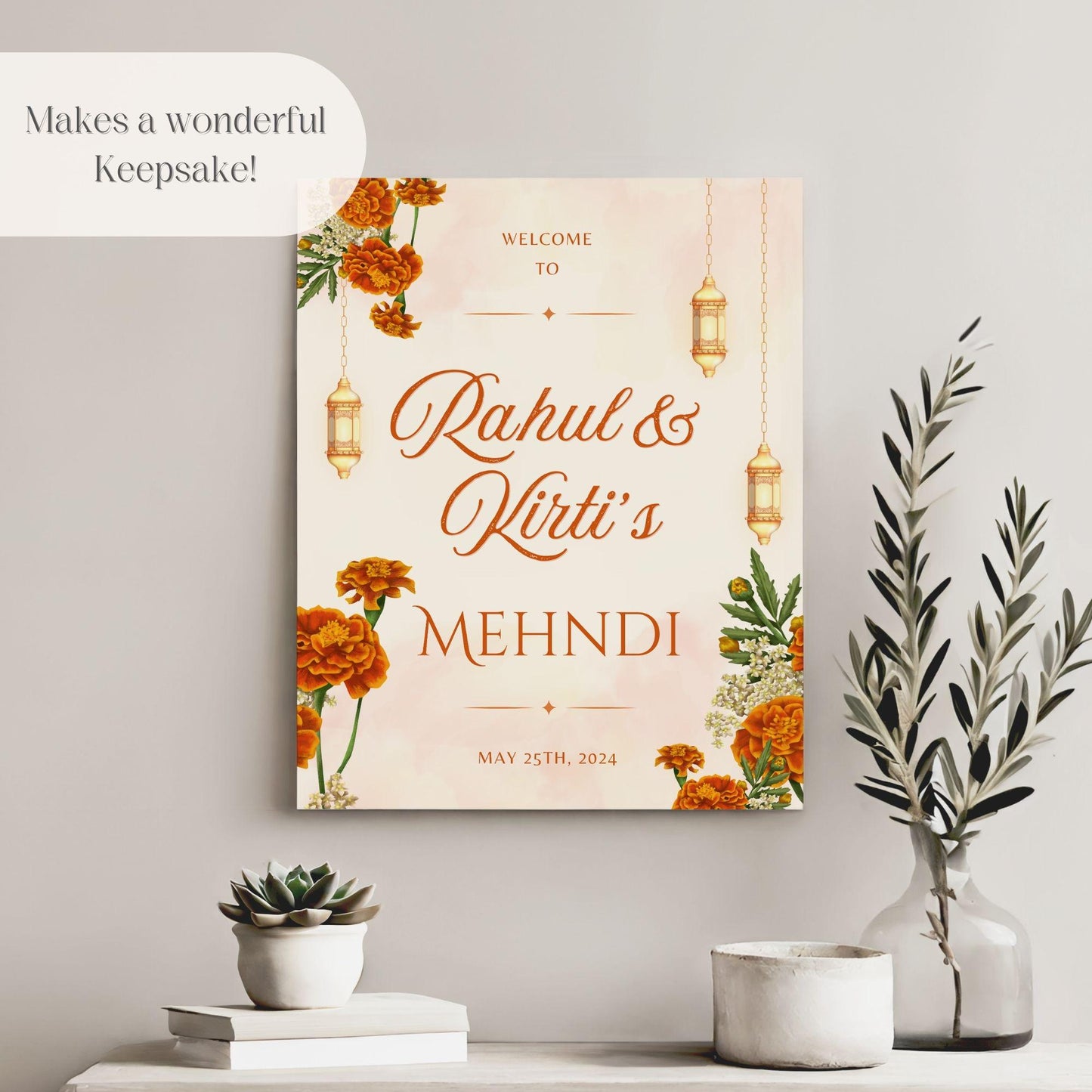 Indian Wedding Sign, Mehndi Decor, Sangeet Welcome Sign, Haldi Welcome Sign, Punjabi Personalized Acrylic Welcome Sign, Custom Indian Decor - Magnolia Dane Co.