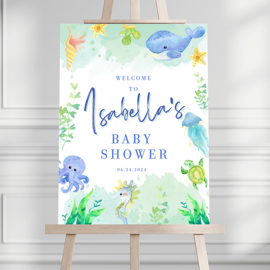 Under the Sea Baby Shower Welcome Sign