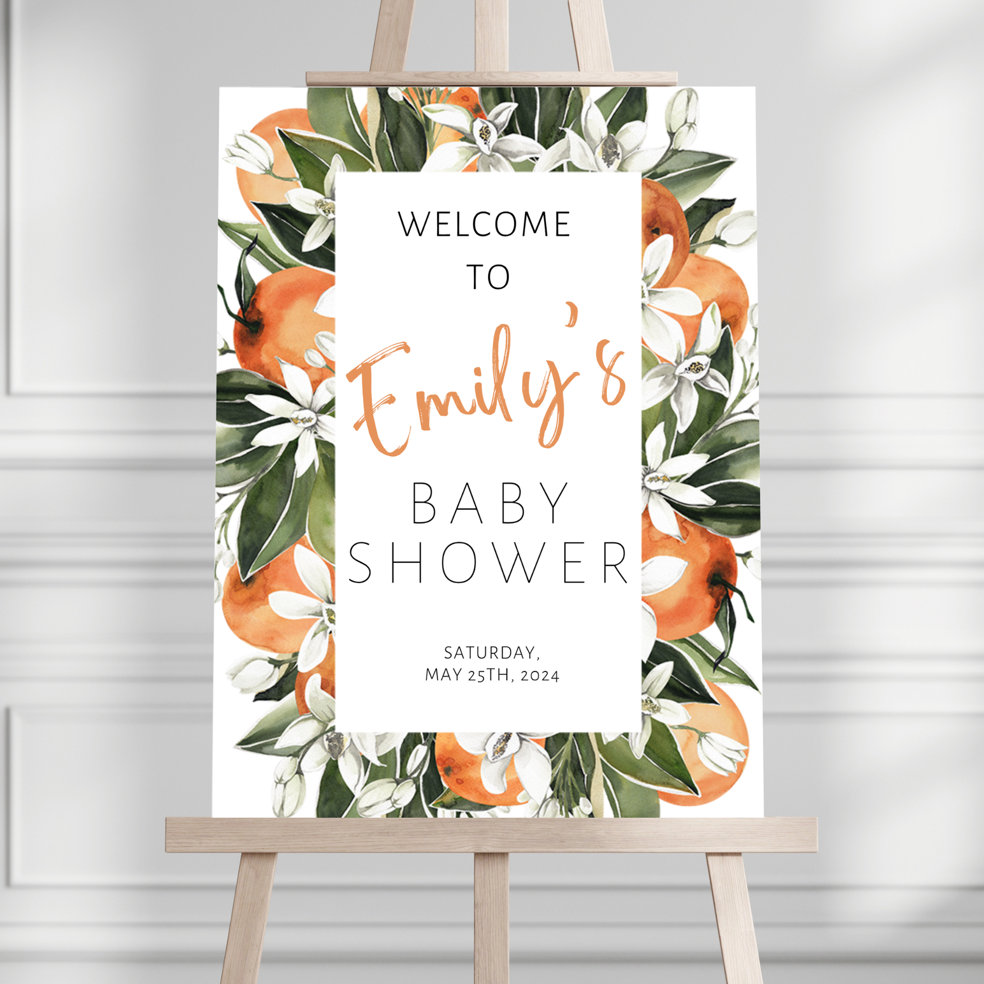 Citrus Baby Shower Welcome Sign - Magnolia Dane Co.