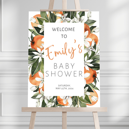 Citrus Baby Shower Welcome Sign - Magnolia Dane Co.