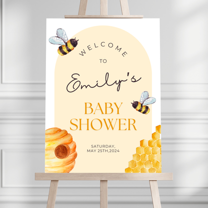Honey Bee Baby Shower Welcome Sign