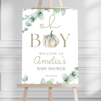 "Oh Boy" Baby Shower Welcome Sign - Magnolia Dane Co.