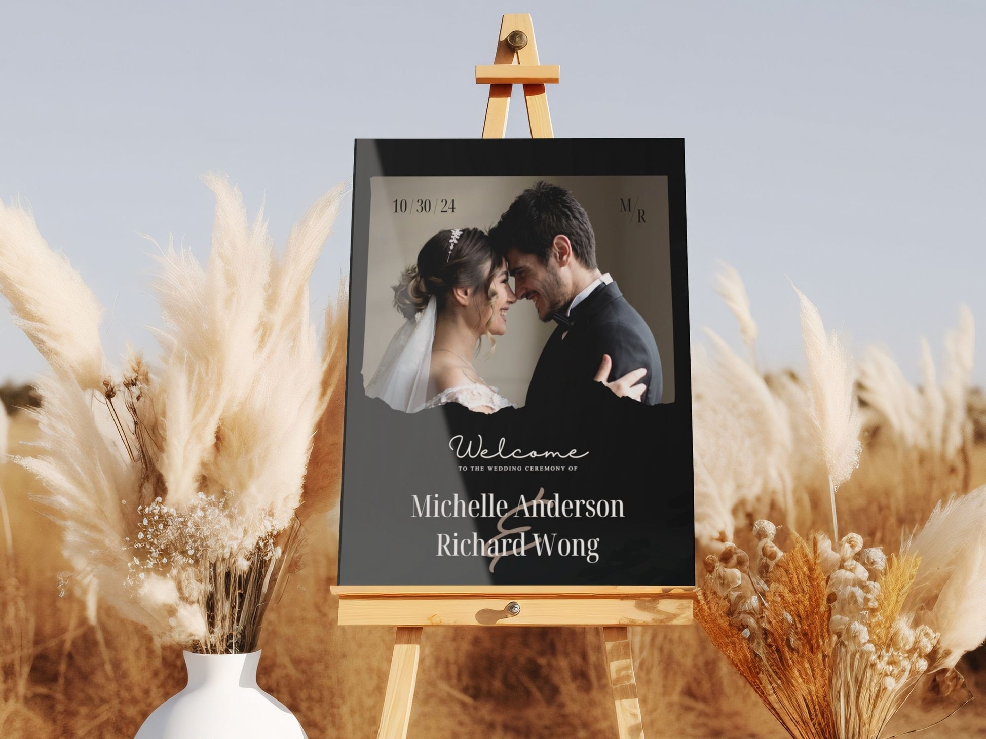 Custom Photo Wedding Welcome Sign - Magnolia Dane Co.