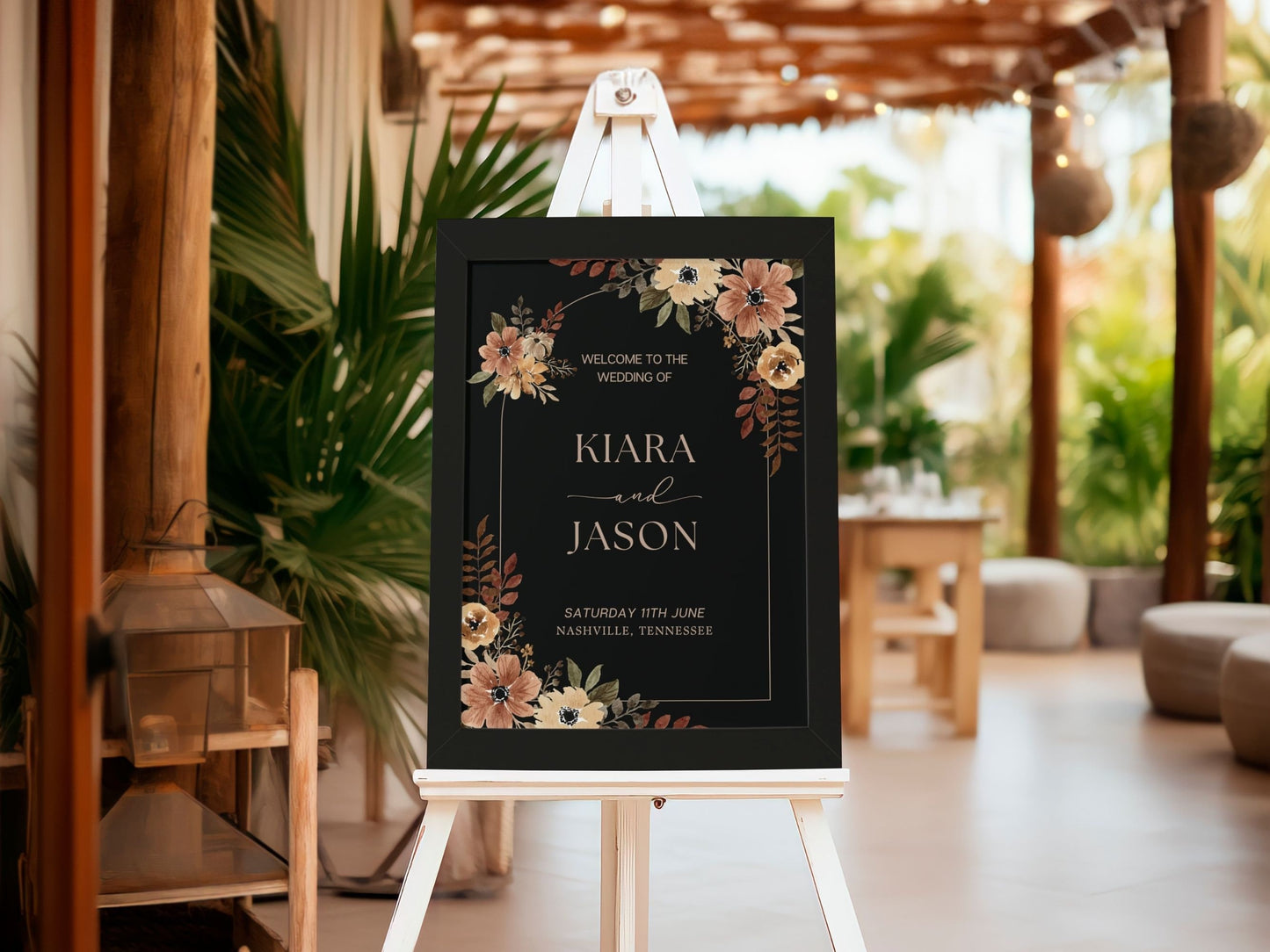 Boho Neutral Wedding Welcome Sign - Magnolia Dane Co.