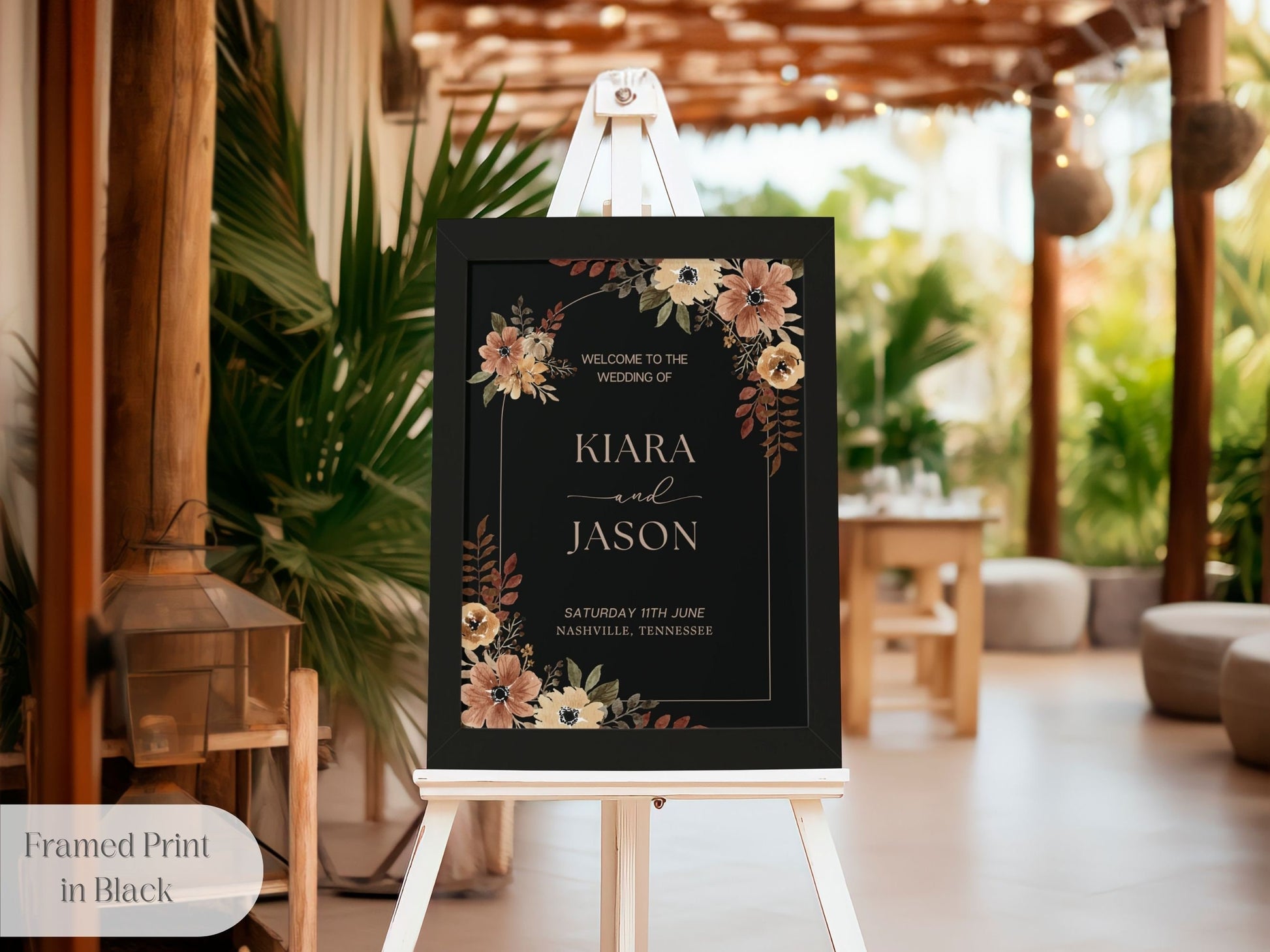 Boho Neutral Wedding Welcome Sign - Magnolia Dane Co.