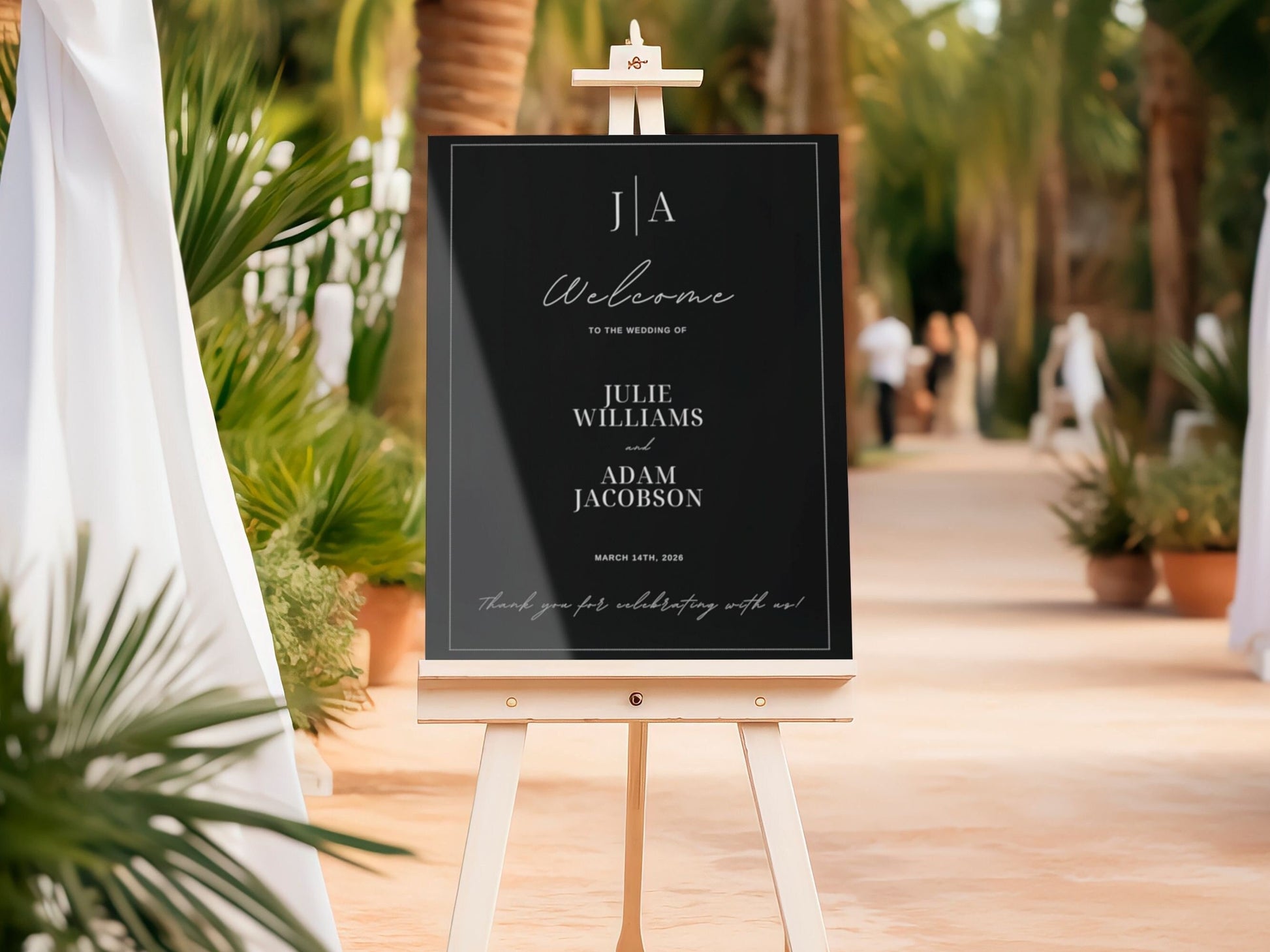 Traditional Wedding Welcome Sign - Magnolia Dane Co.