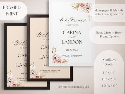 Delicate Floral Wedding Welcome Sign - Magnolia Dane Co.