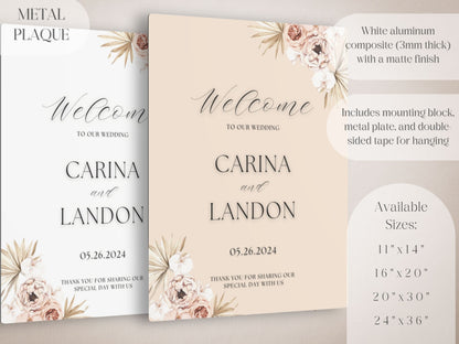 Delicate Floral Wedding Welcome Sign - Magnolia Dane Co.