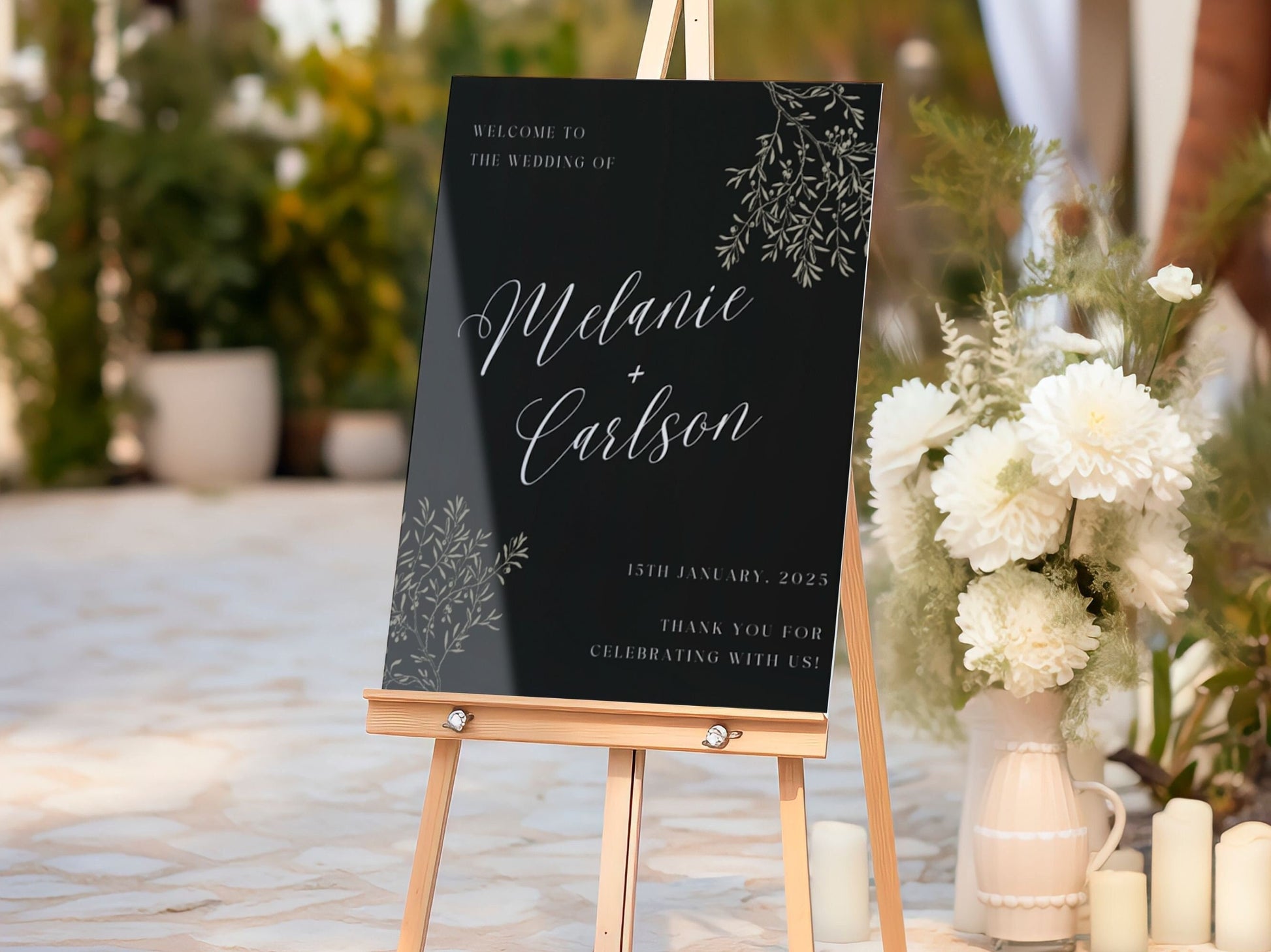 Boho Minimalist Wedding Welcome Sign - Magnolia Dane Co.