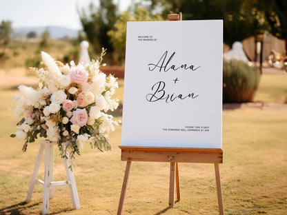 Simple Script Wedding Welcome Sign - Magnolia Dane Co.