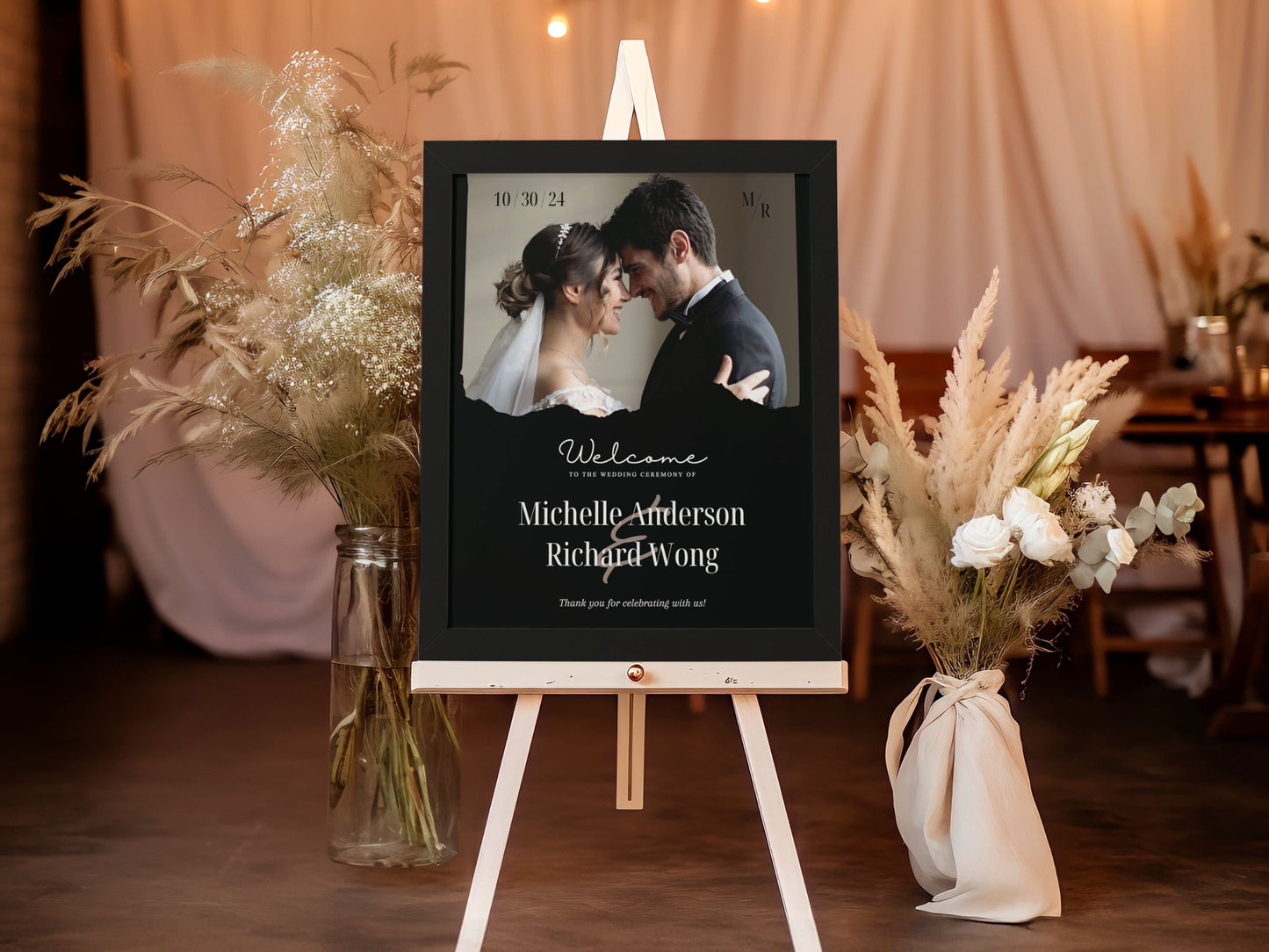 Custom Photo Wedding Welcome Sign - Magnolia Dane Co.