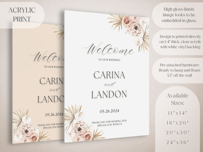 Delicate Floral Wedding Welcome Sign - Magnolia Dane Co.