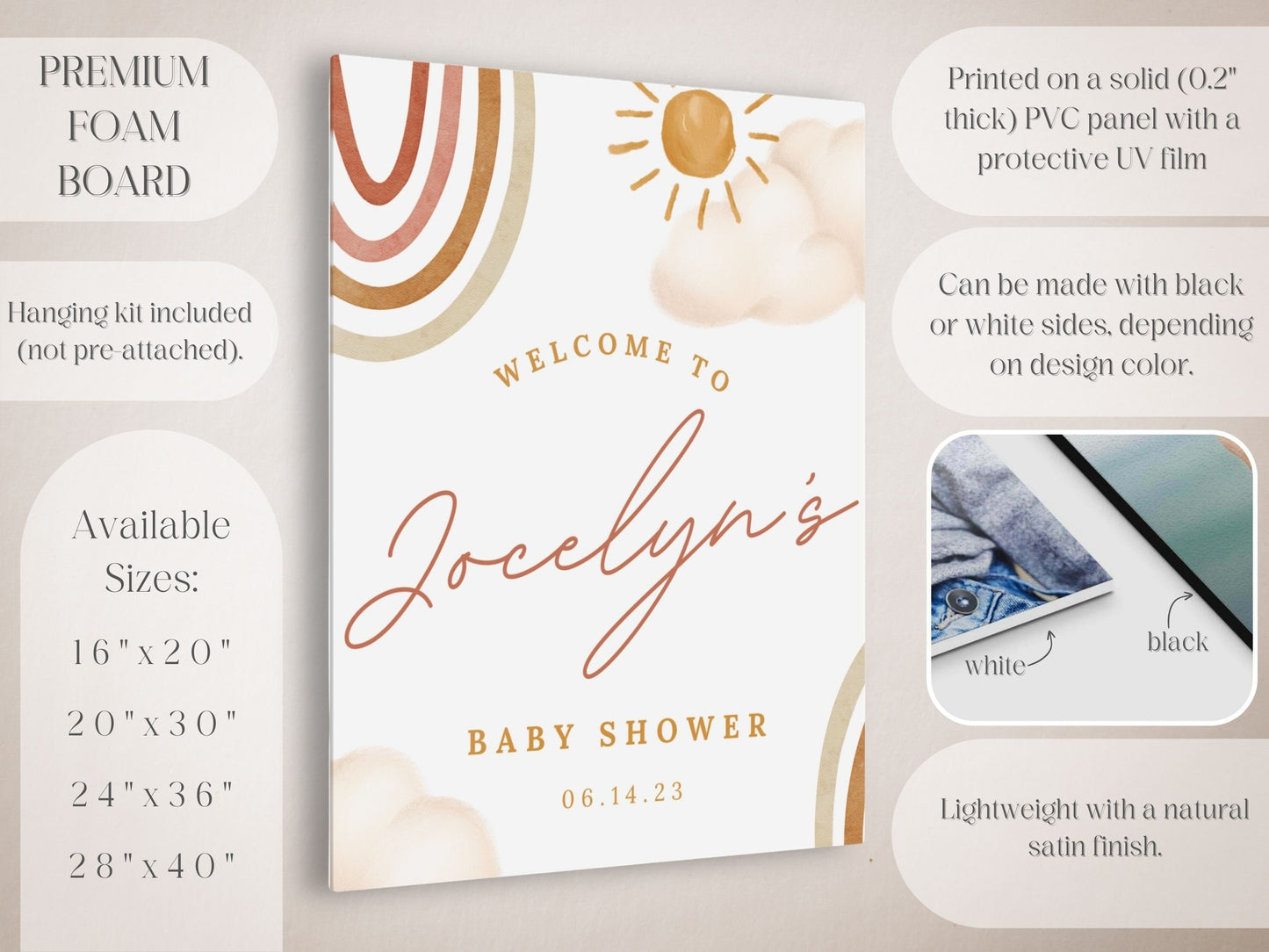 Baby Shower Welcome Sign - Magnolia Dane Co.