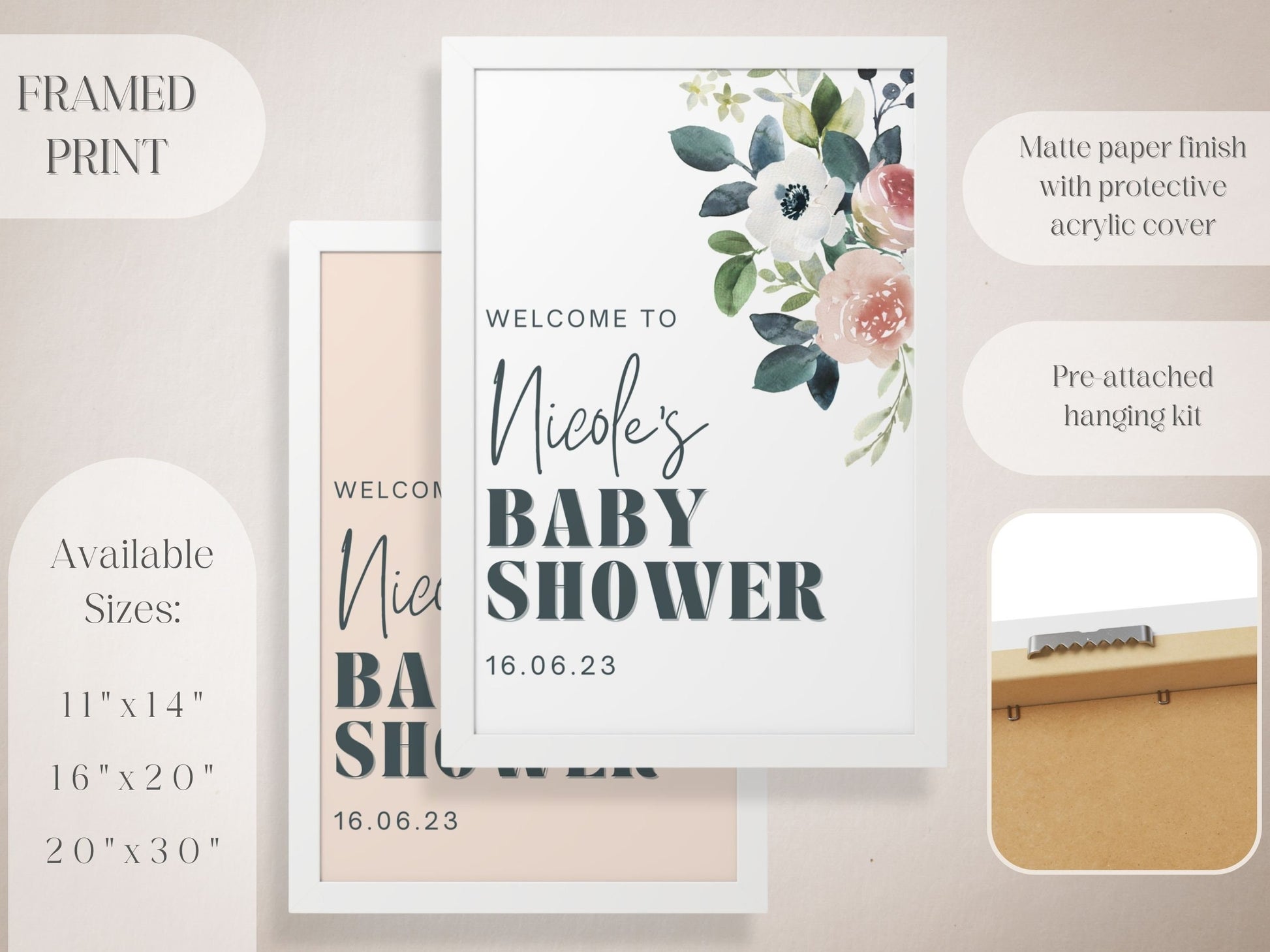 Baby Shower Welcome Sign - Magnolia Dane Co.