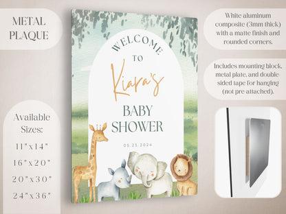 Safari Themed Baby Shower Welcome Sign - Magnolia Dane Co.