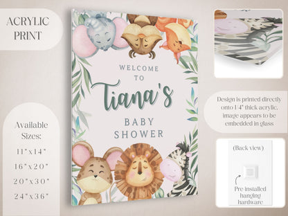 Animal Themed Baby Shower Welcome Sign - Magnolia Dane Co.