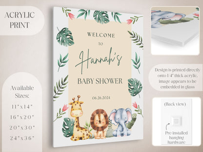 Jungle Safari Baby Shower Welcome Sign - Magnolia Dane Co.