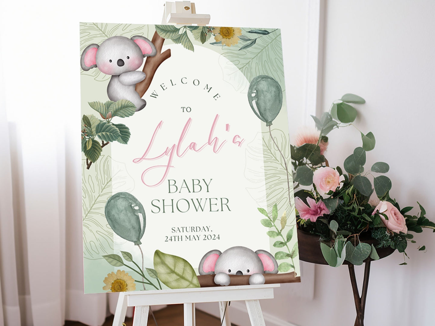 Koala Bear Baby Shower Welcome Sign - Magnolia Dane Co.