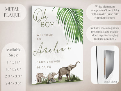 Elephant Baby Shower Welcome Sign - Magnolia Dane Co.