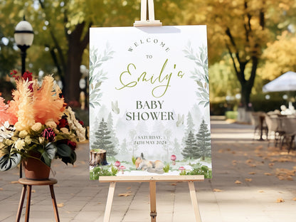 Forest Fox Baby Shower Welcome Sign - Magnolia Dane Co.