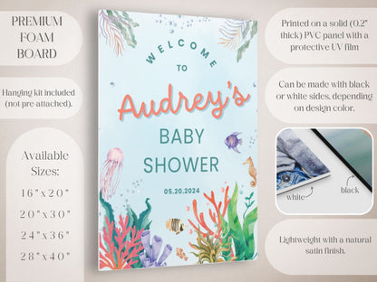 Coral Reef Baby Shower Welcome Sign - Magnolia Dane Co.