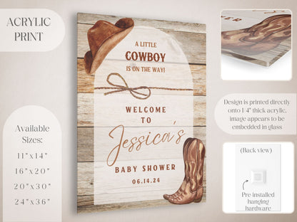 Little Cowboy Baby Shower Welcome Sign - Magnolia Dane Co.