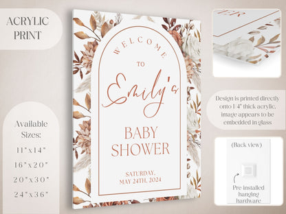 Boho Neutral Baby Shower Welcome Sign - Magnolia Dane Co.