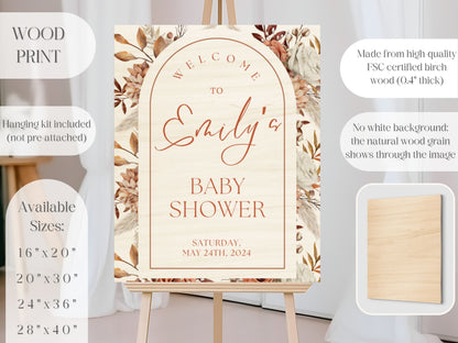 Boho Neutral Baby Shower Welcome Sign - Magnolia Dane Co.