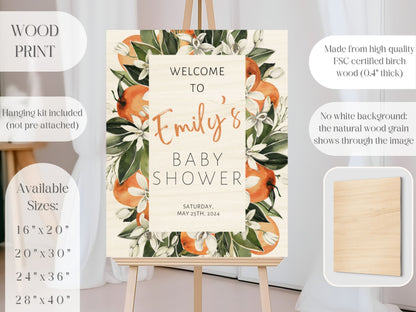 Citrus Baby Shower Welcome Sign - Magnolia Dane Co.