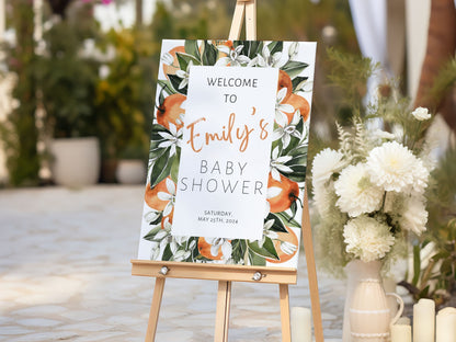 Citrus Baby Shower Welcome Sign - Magnolia Dane Co.