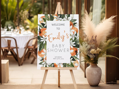 Citrus Baby Shower Welcome Sign - Magnolia Dane Co.