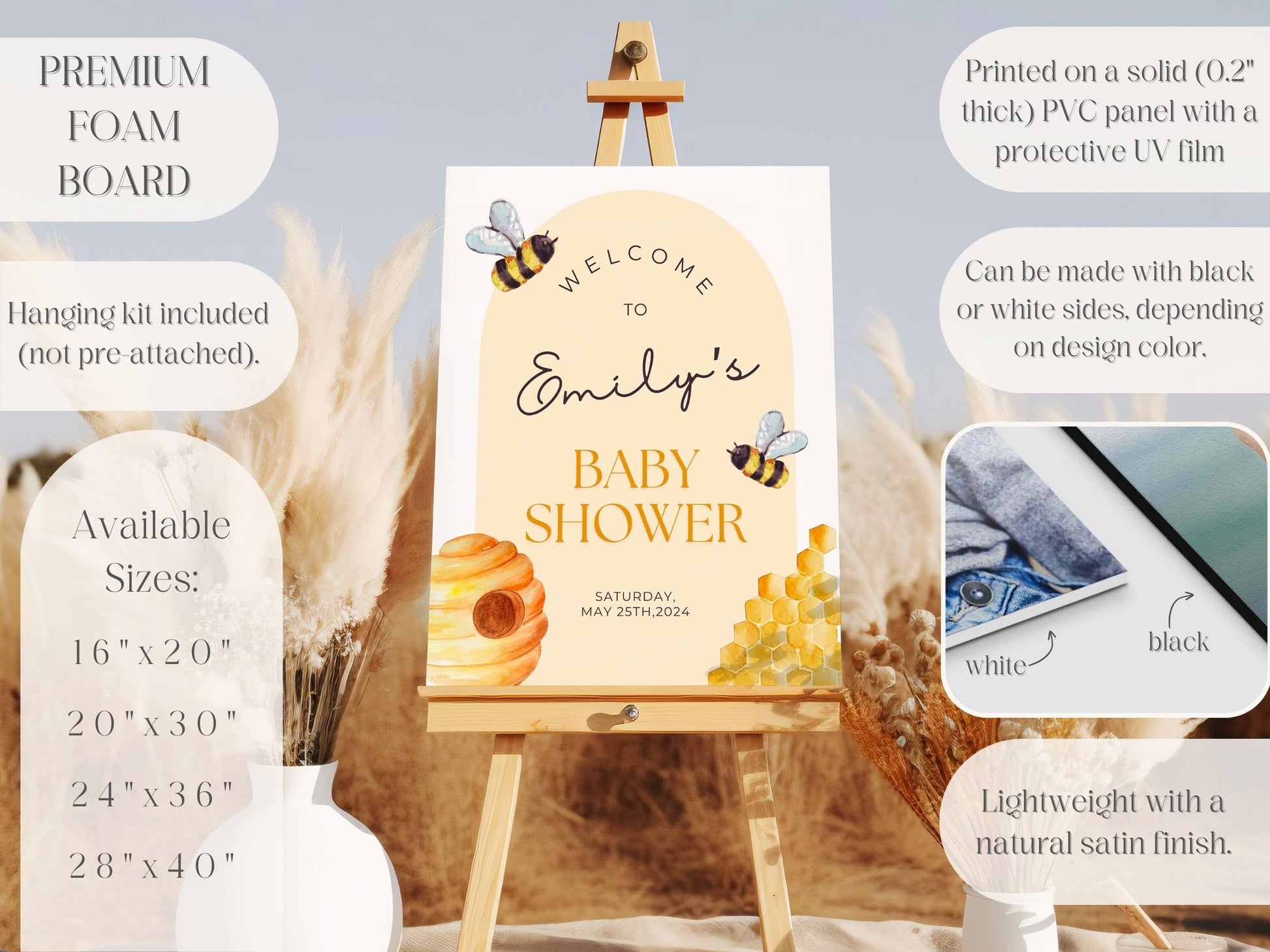 Honey Bee Baby Shower Welcome Sign - Magnolia Dane Co.